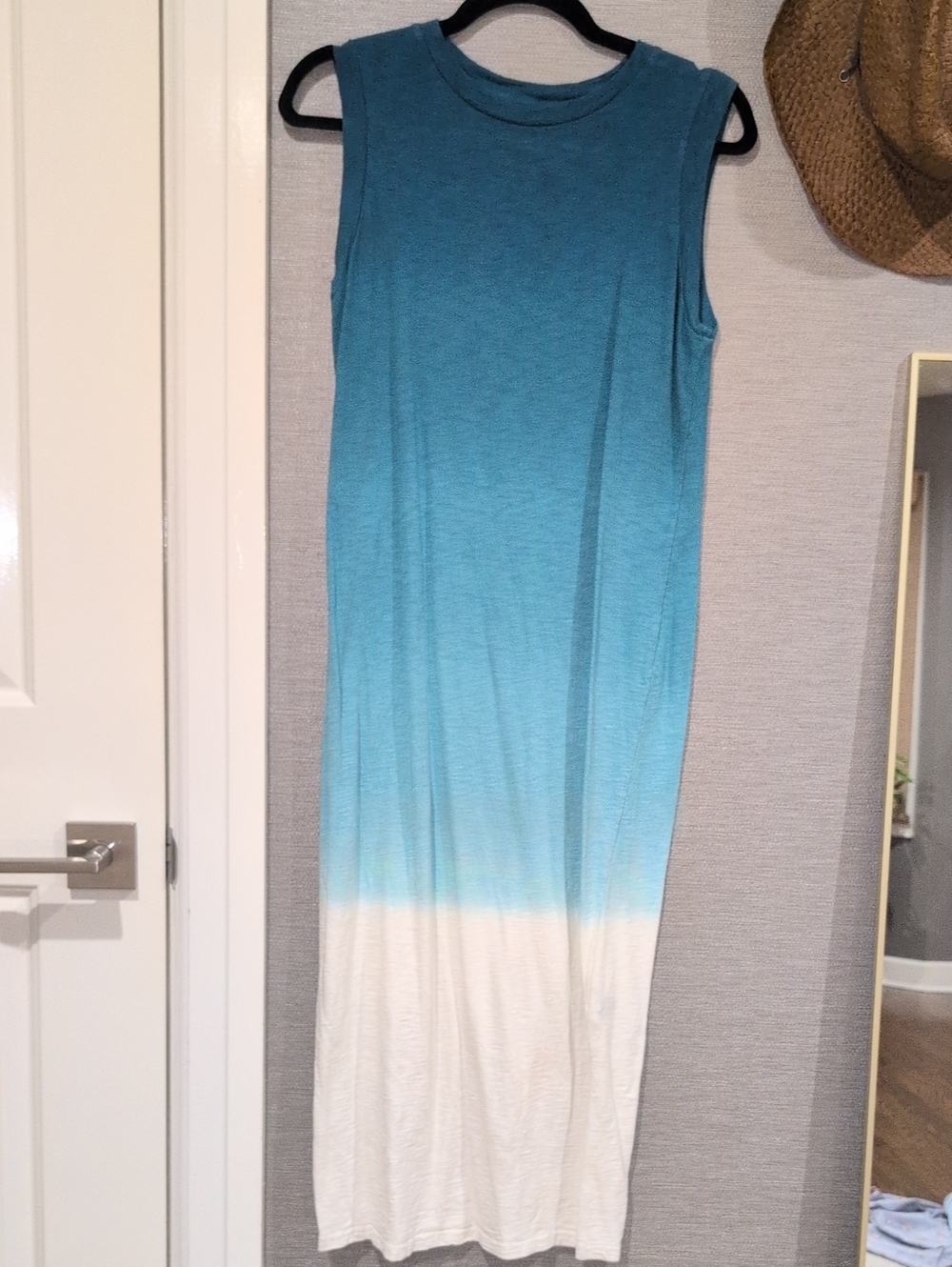 Universal Thread Blue to White Ombre Tank Maxi Dress